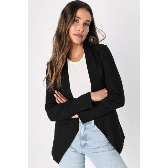 Lulu's Black Lightweight Blazer Jacket - Picture 15 of 15